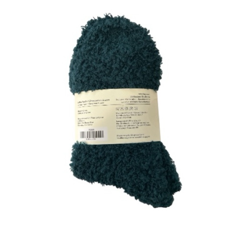 Unhide Softie Socks Deep Teal Plush Cozy Lounge Socks — image 2 of 2
